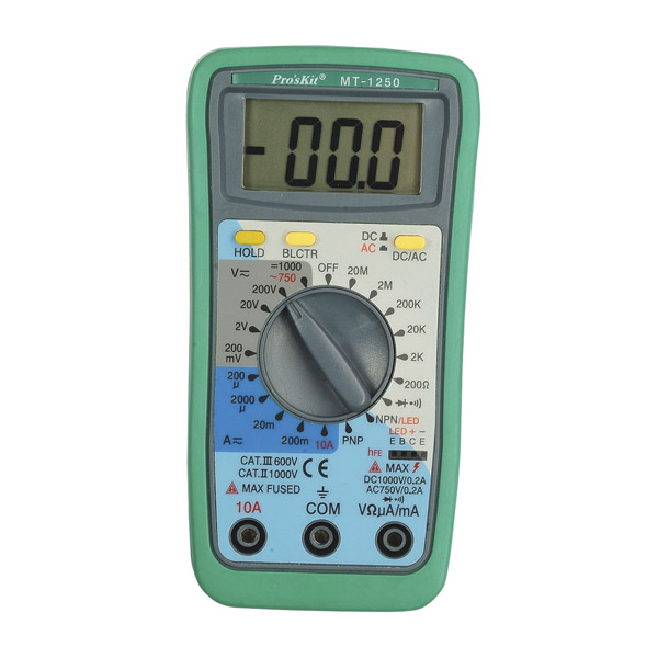 Prokit 디지털 테스터(AC/DC/전류/전압/저항/주파수/온도 테스트)