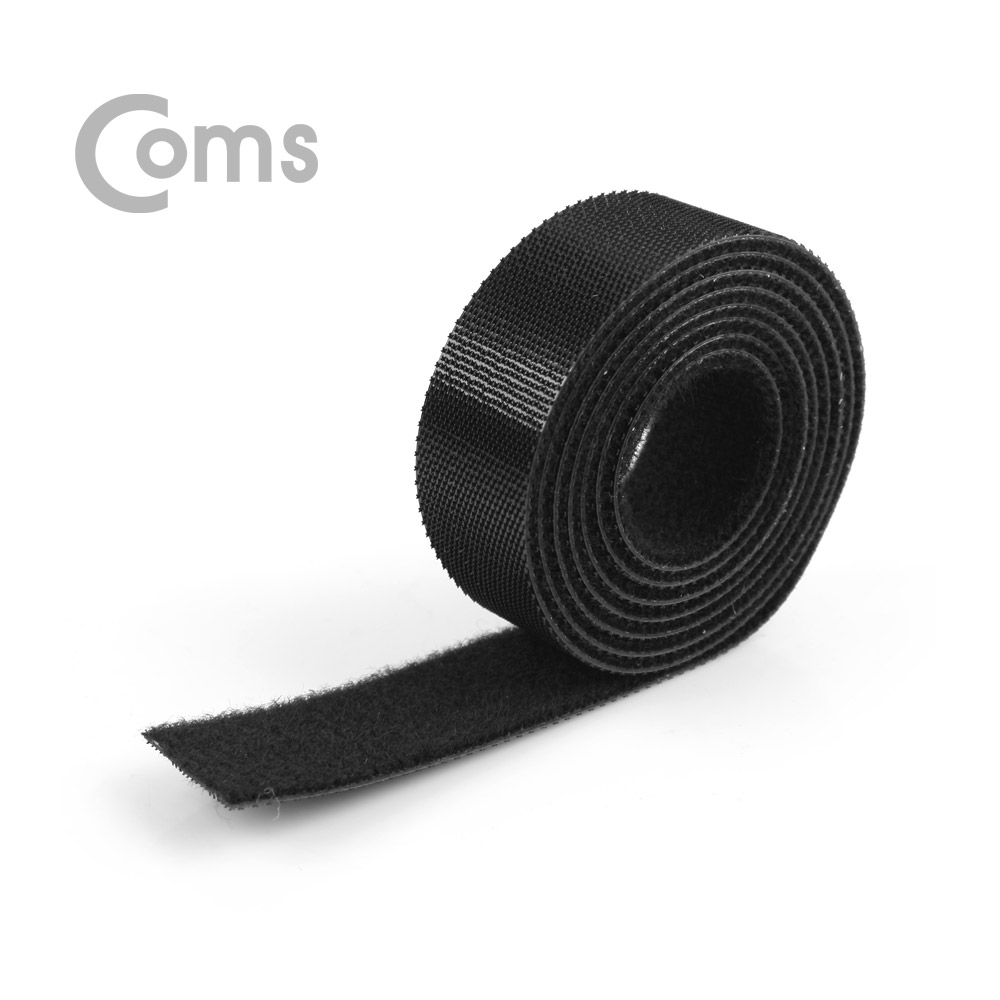 Coms 벨크로 타이(100mm x 20mm) Black/케이블타이