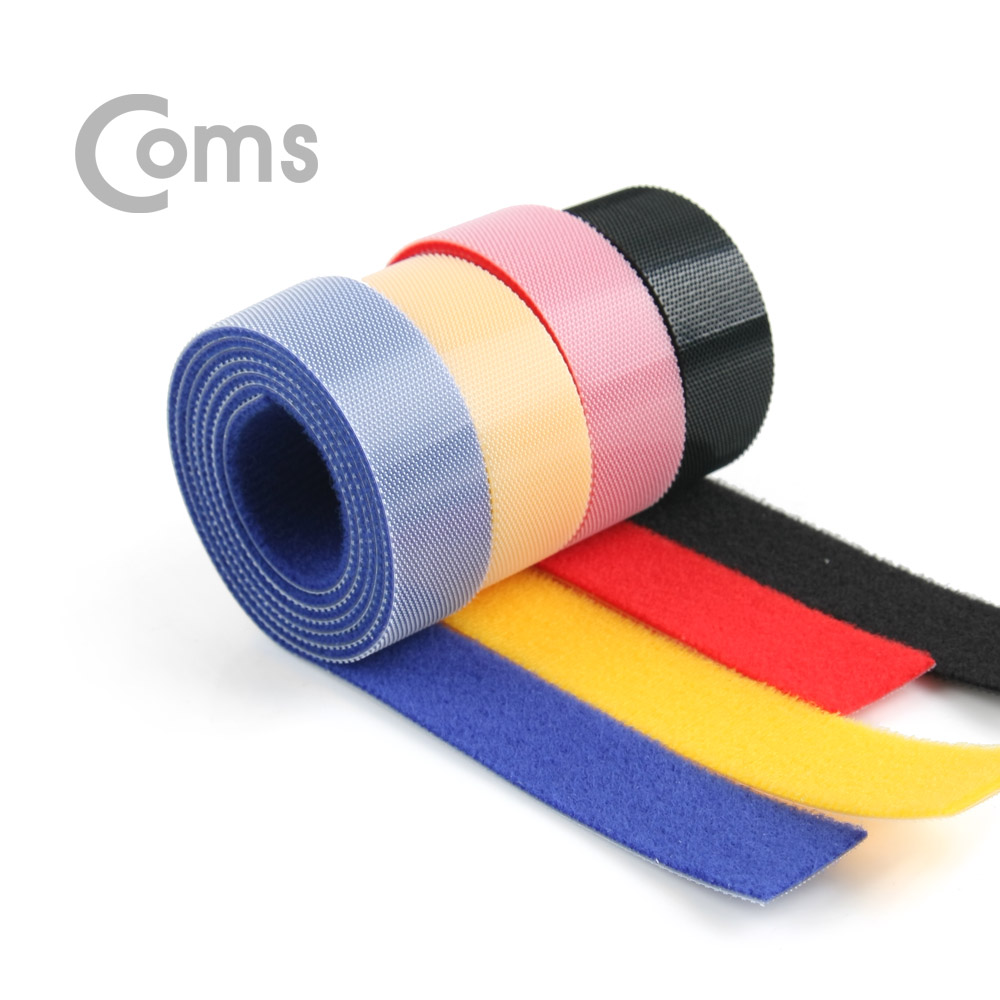 Coms 벨크로 타이(100mm x 20mm) Black/케이블타이