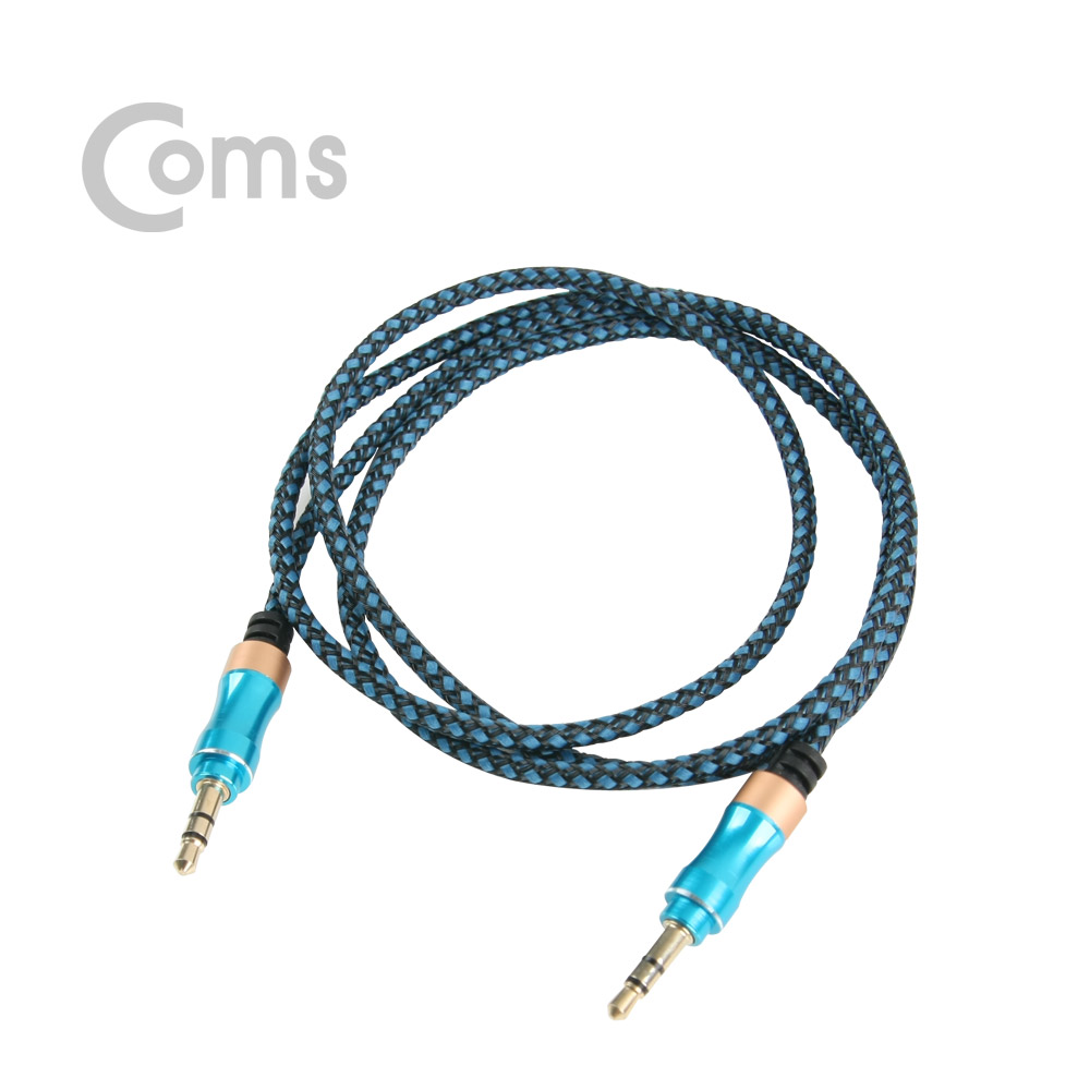 Coms Aux 스테레오 케이블(3극) 1M, 패브릭