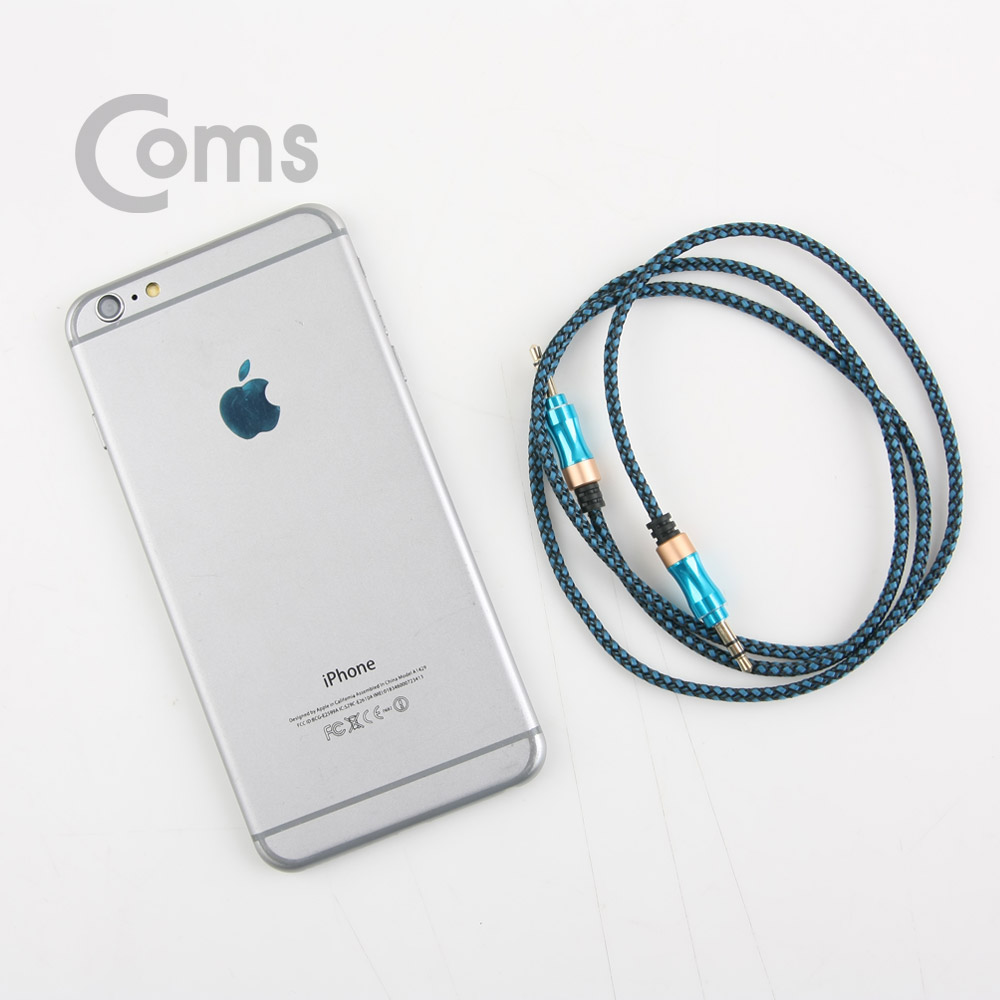 Coms Aux 스테레오 케이블(3극) 1M, 패브릭