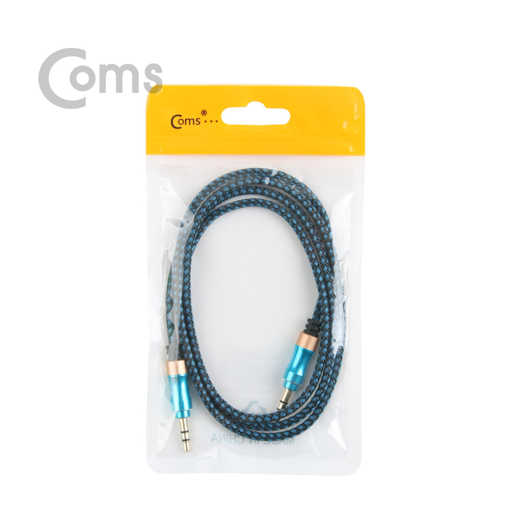 Coms Aux 스테레오 케이블(3극) 1M, 패브릭