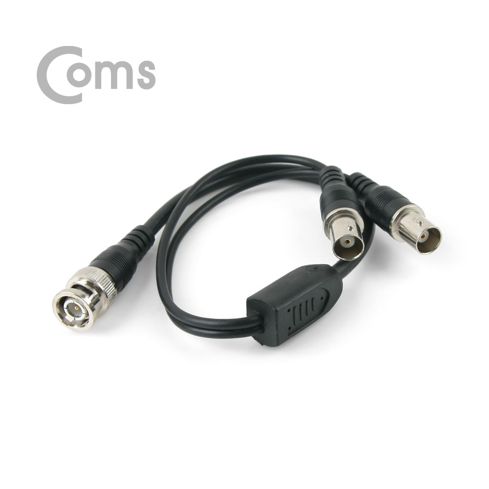 Coms BNC 케이블 Y형 40cm, BNC M/F*2