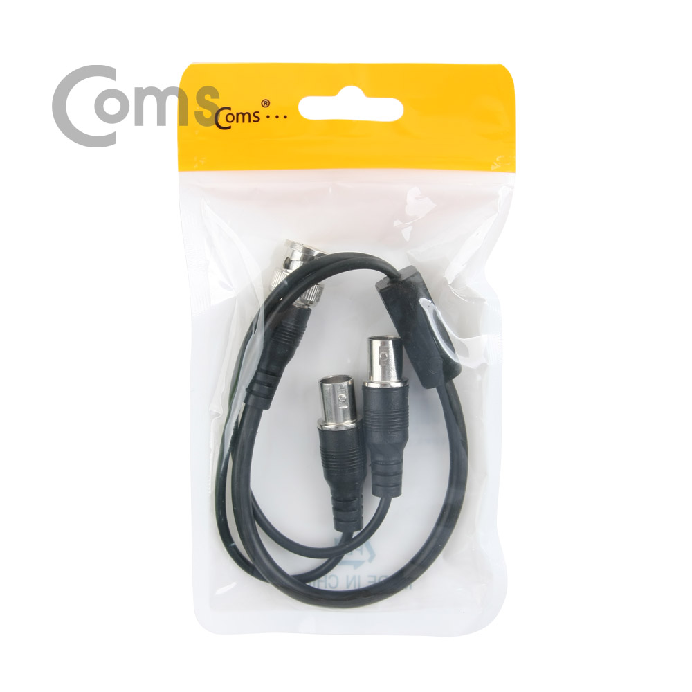 Coms BNC 케이블 Y형 40cm, BNC M/F*2