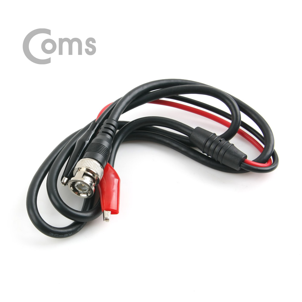 Coms BNC 케이블/악어클립 2선 1M