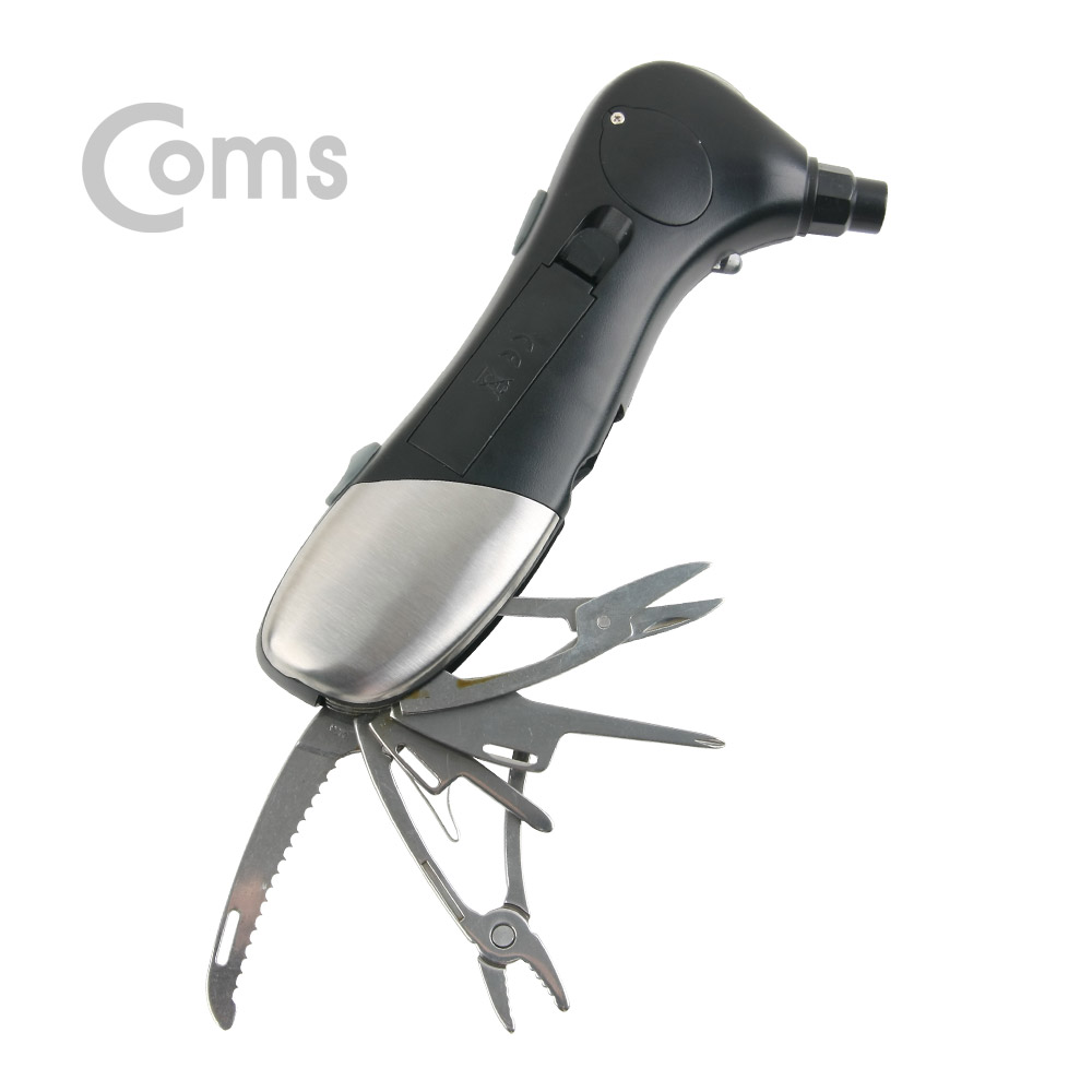 Coms 차량용 멀티툴, 타이어 공기압 측정기/LED/Tools
