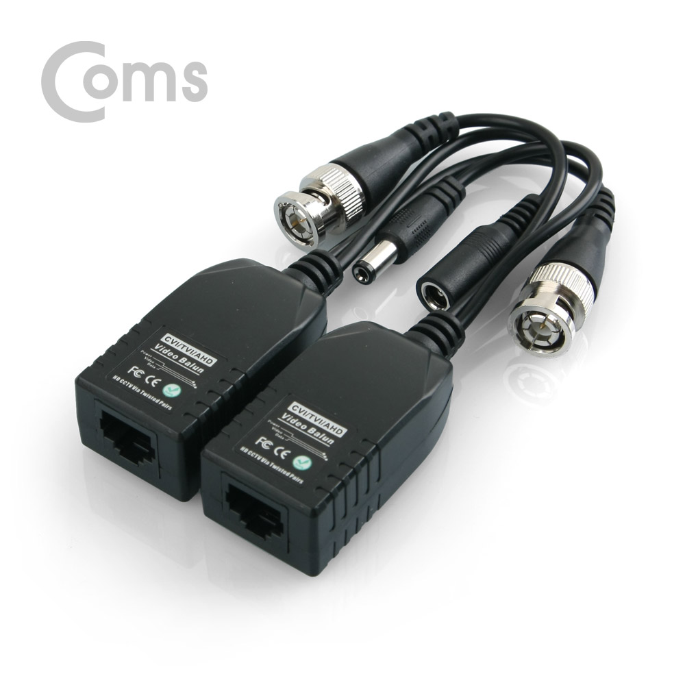 Coms BNC 리피터(Balun), CCTV 신호연장 (UTP 포트/DC 전원, CVI/TVI/AHD)
