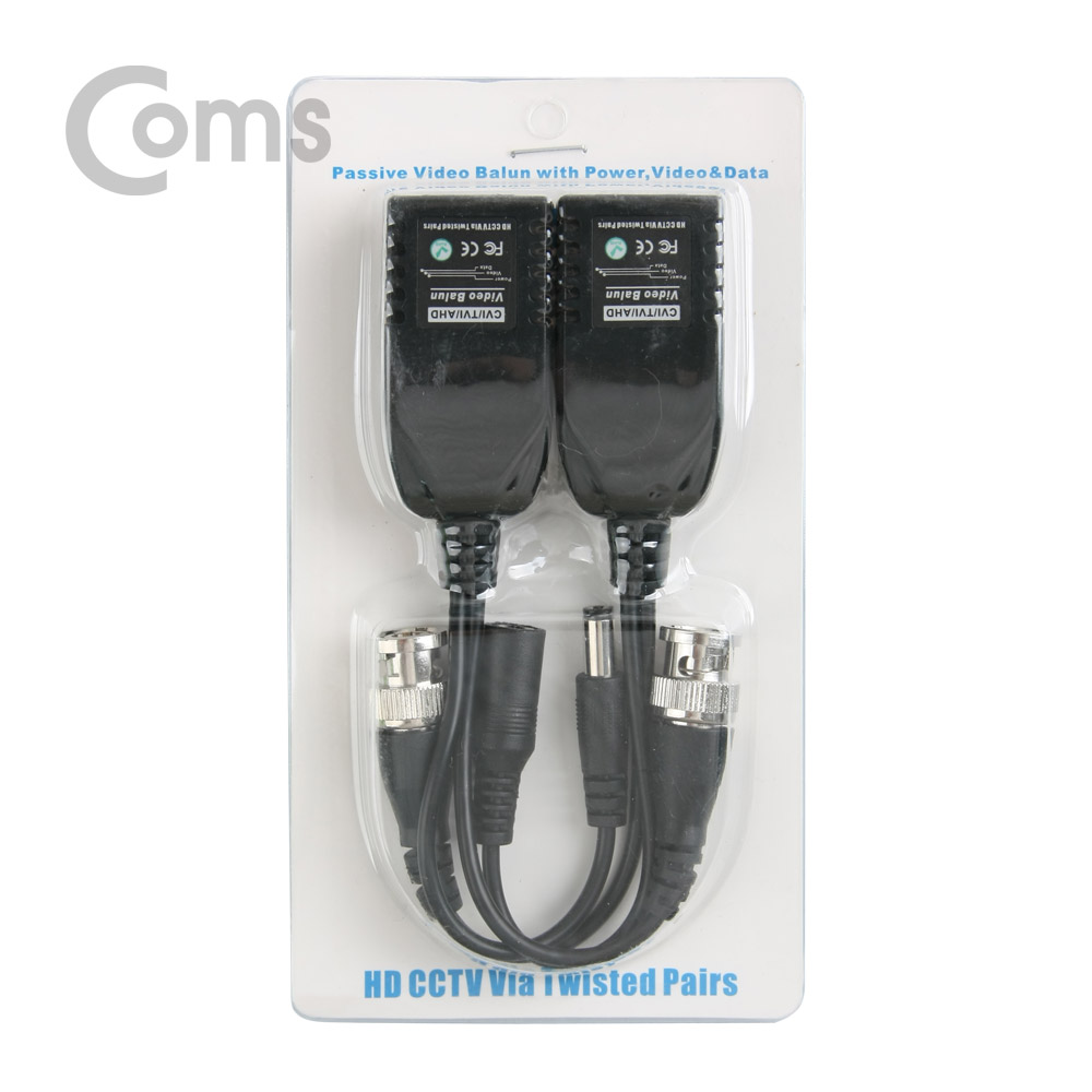 Coms BNC 리피터(Balun), CCTV 신호연장 (UTP 포트/DC 전원, CVI/TVI/AHD)