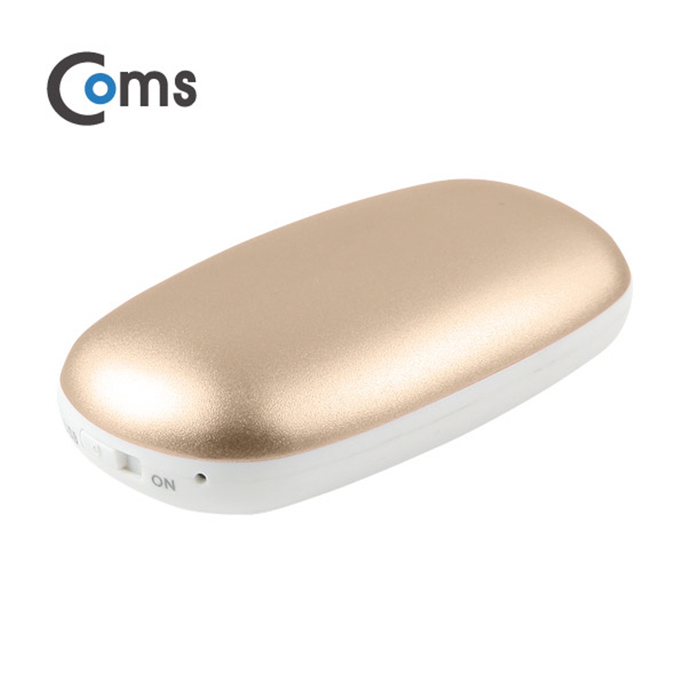 Coms USB 온열 핸드워머/손난로, Gold (18650 전용/배터리 미포함)