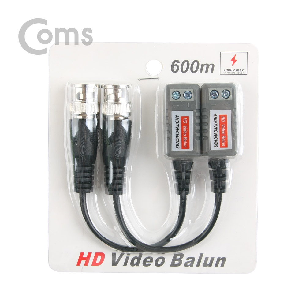 Coms BNC 리피터(Balun), CCTV 신호연장 (UTP 나사 타입, CVI/TVI/AHD)