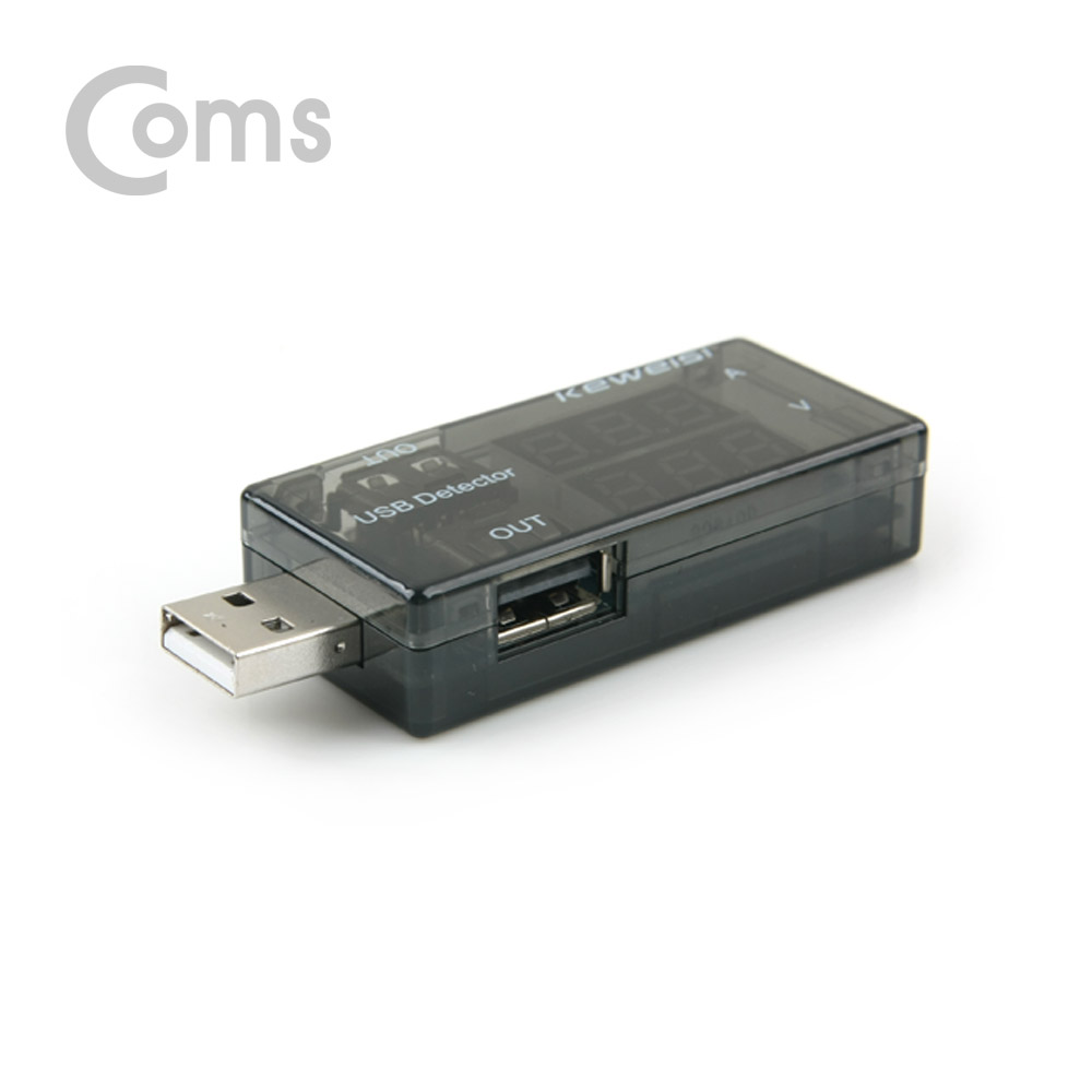 Coms USB 테스터기(전류/전압 측정), KWS-10AV, 2Port 측정