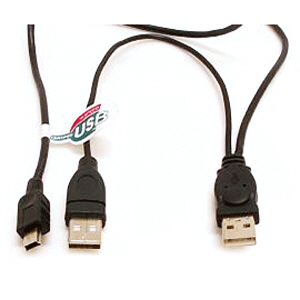 Coms USB 미니 케이블 5핀 (USB A*2)