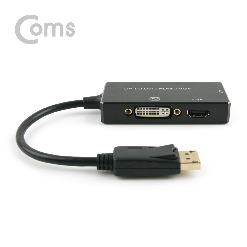 Coms 디스플레이 포트 컨버터(3 in 1) DP to HDMI/DVI//VGA/DisplayPort