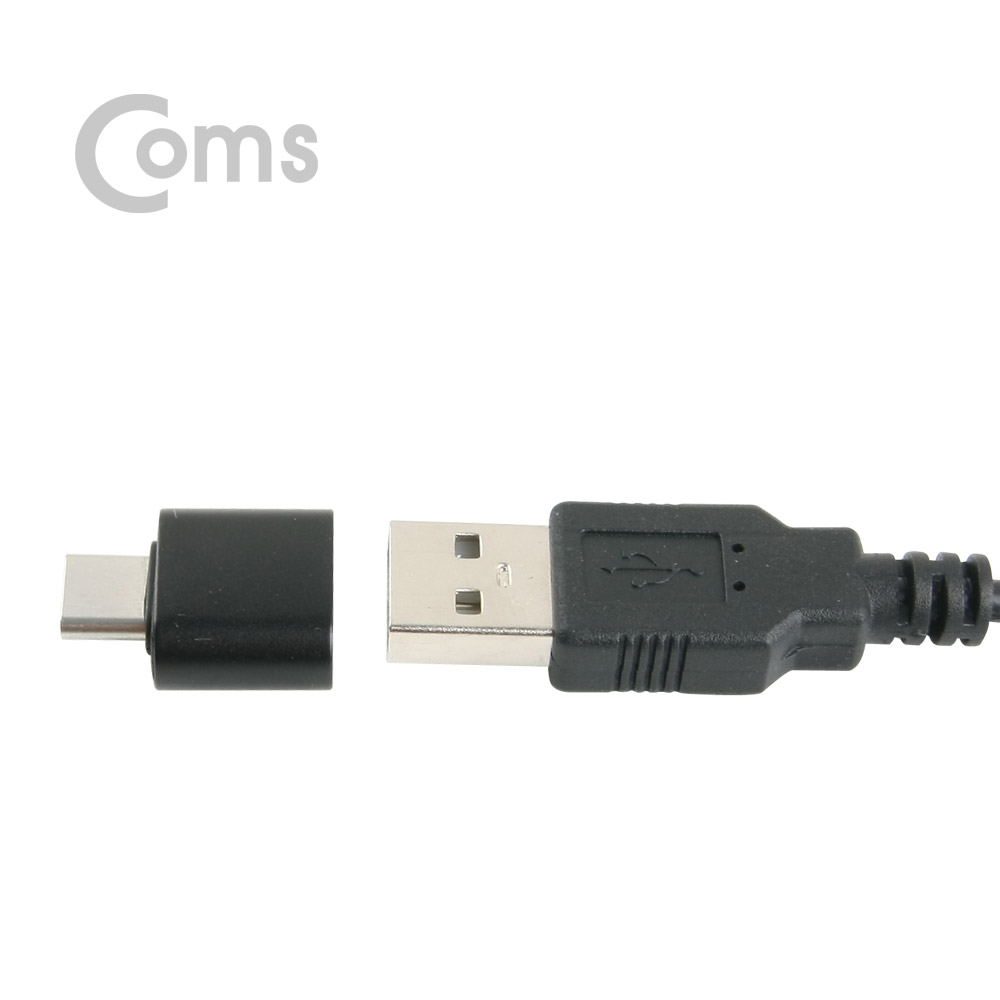 Coms 스마트폰 OTG 젠더 (USB-A to USB 3.1 Type-C 변환) Black