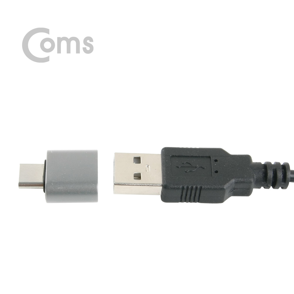 Coms 스마트폰 OTG 젠더 (USB-A to USB 3.1 Type-C 변환) Silver