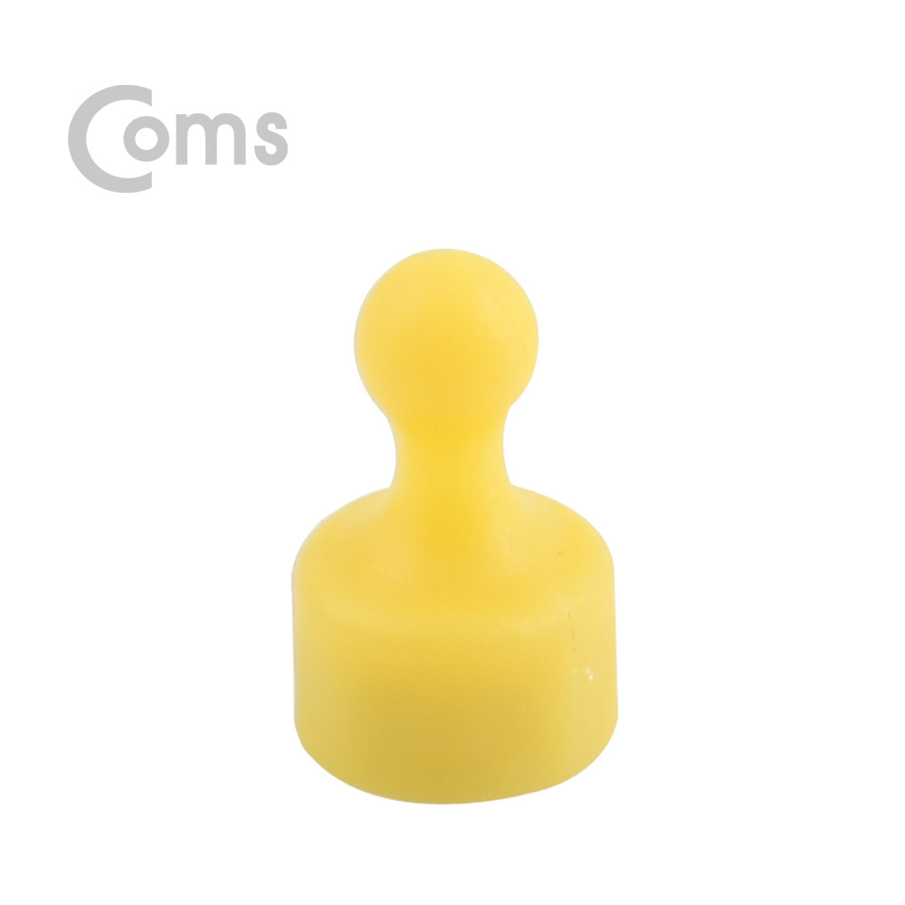 Coms 자석(체스형)-메모지 고정, Yellow/마그네틱