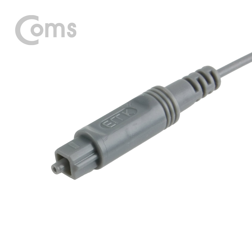 Coms 오디오광 Optical 케이블(2∮ /각-각) 10M, Gray / 2∮, Toslink to Toslink