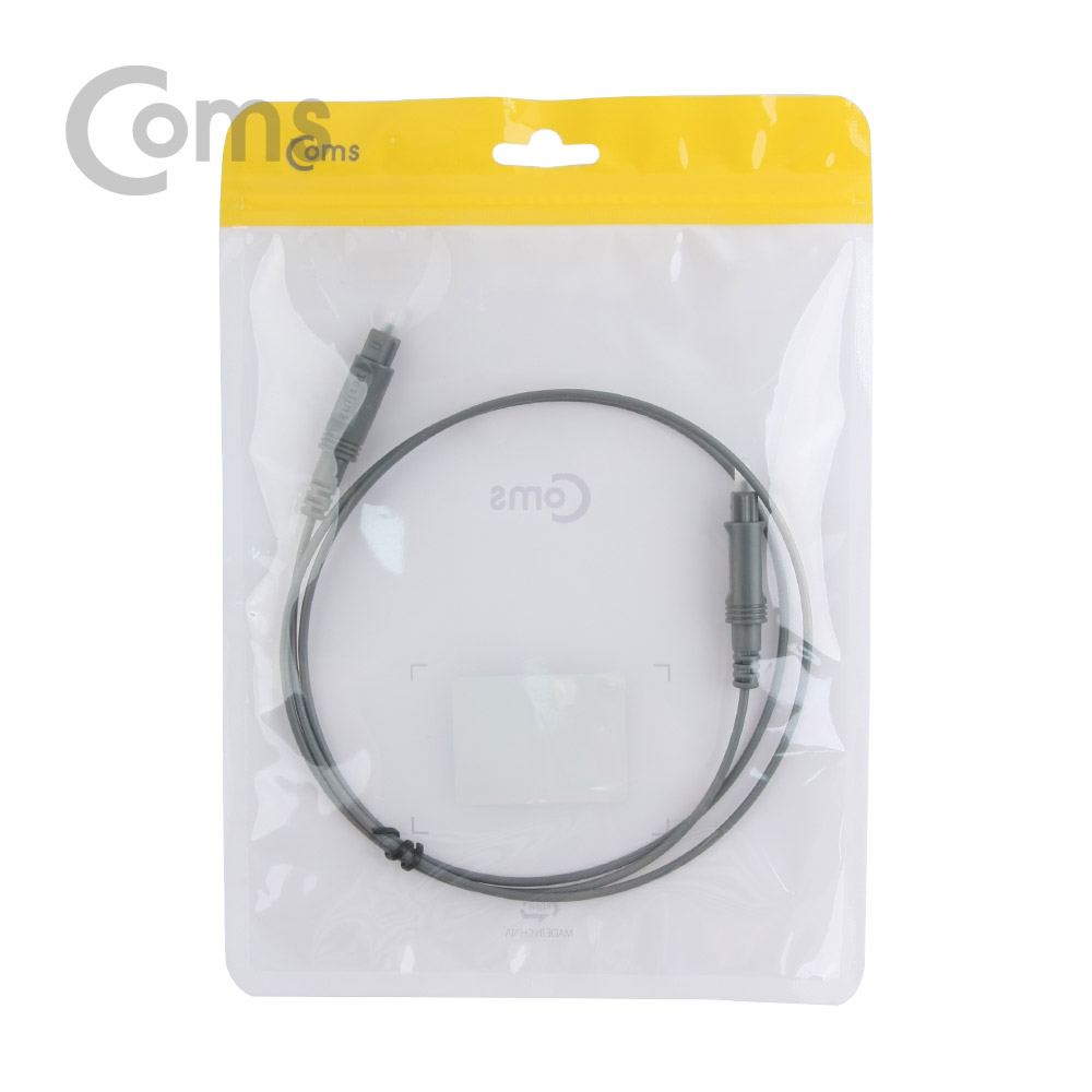 Coms 오디오광 Optical 케이블(2∮ /각-각) 1M, Gray / 2∮, Toslink to Toslink