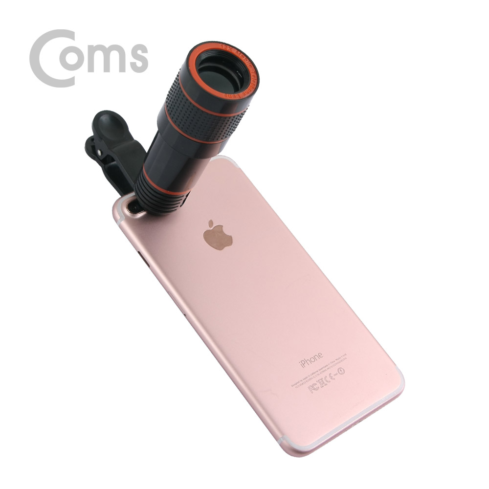 Coms 스마트폰 카메라 확대경 12배줌(12x) 클립 고정(만능)