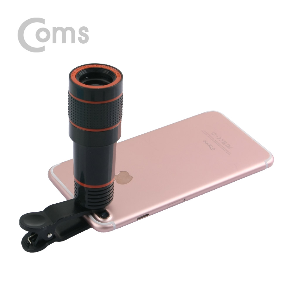 Coms 스마트폰 카메라 확대경 12배줌(12x) 클립 고정(만능)