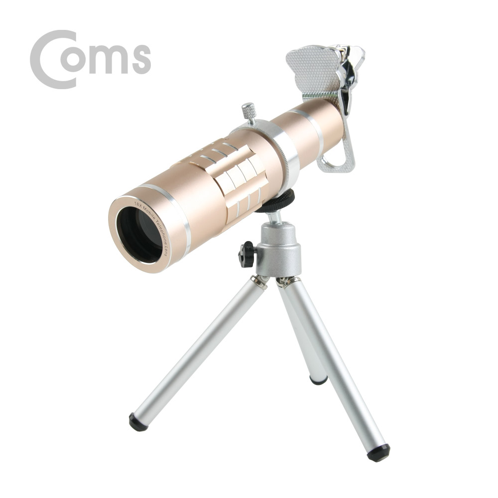 Coms 스마트폰 카메라 확대경 18배줌(18x) 클립 고정(만능)