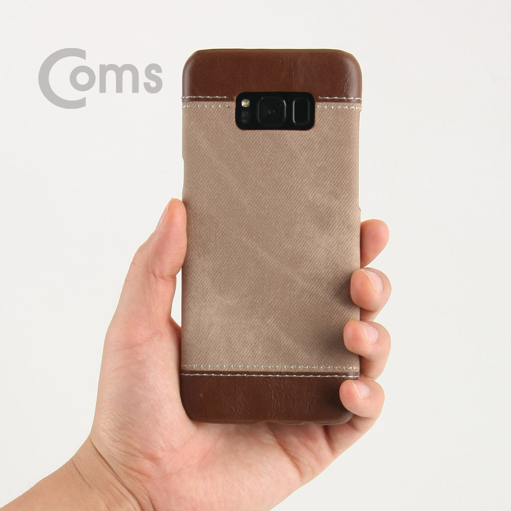 Coms 스마트폰 케이스(Jean Pad), Brown / 갤럭시S8 Plus용