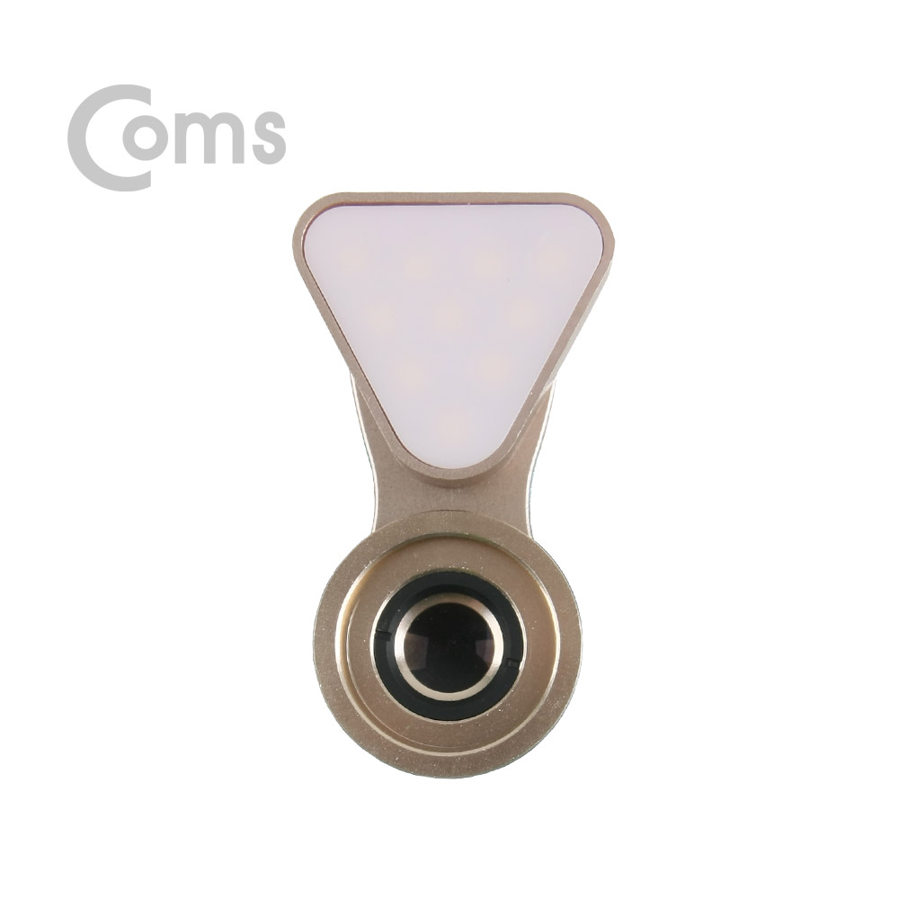 Coms 스마트폰 카메라 확대경/렌즈(3 in 1), LED Light - Macro/Wide