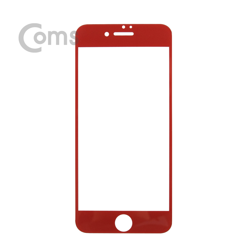 Coms IOS 8Pin (8핀) 스마트폰 7 보호필름, Red