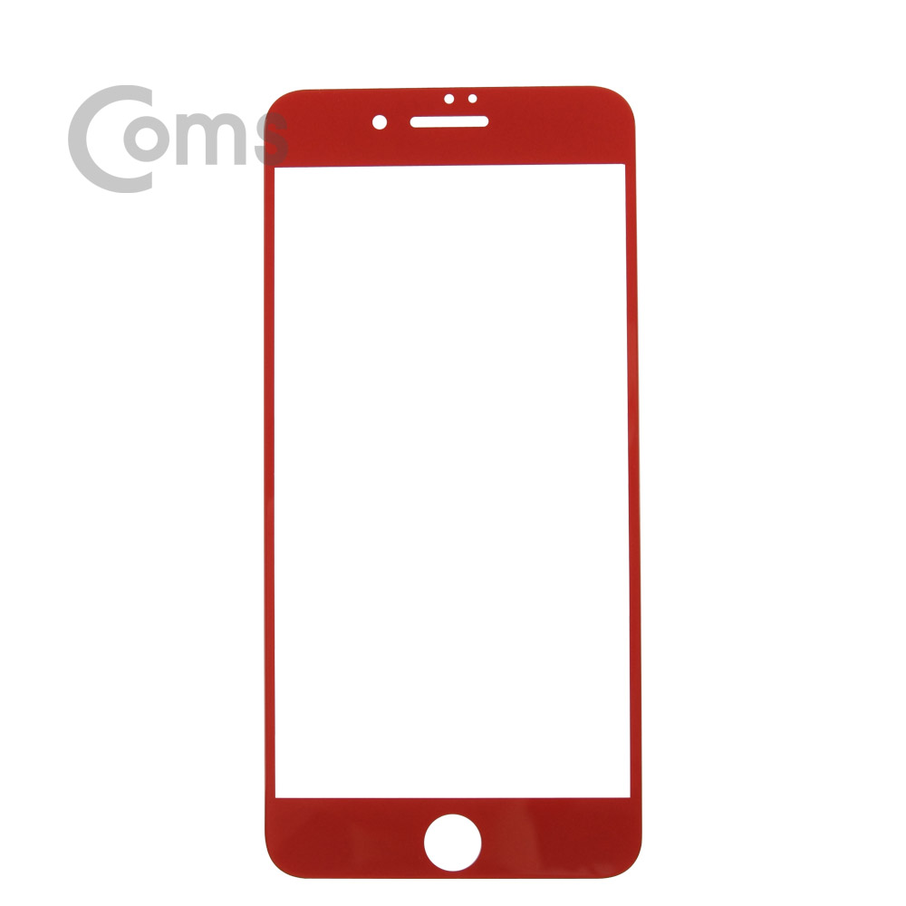 Coms iOS 스마트폰 7 Plus 보호필름, Red