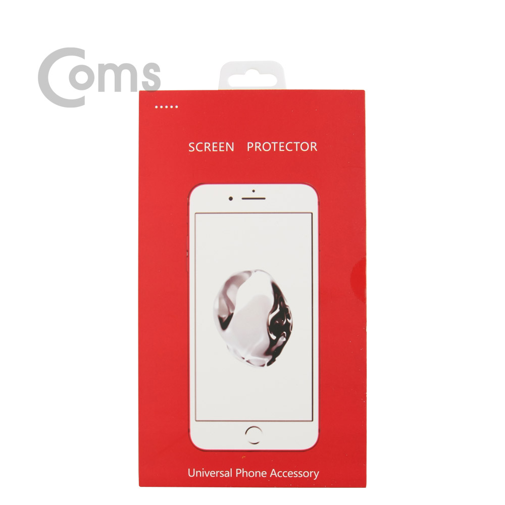 Coms iOS 스마트폰 7 Plus 보호필름, Red