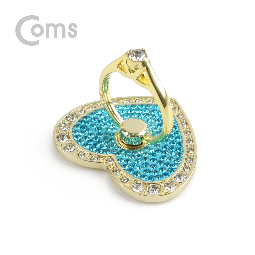 Coms 스마트폰 거치대(손가락 링) / 링 홀더 / 핑거 링, Yellow/Blue