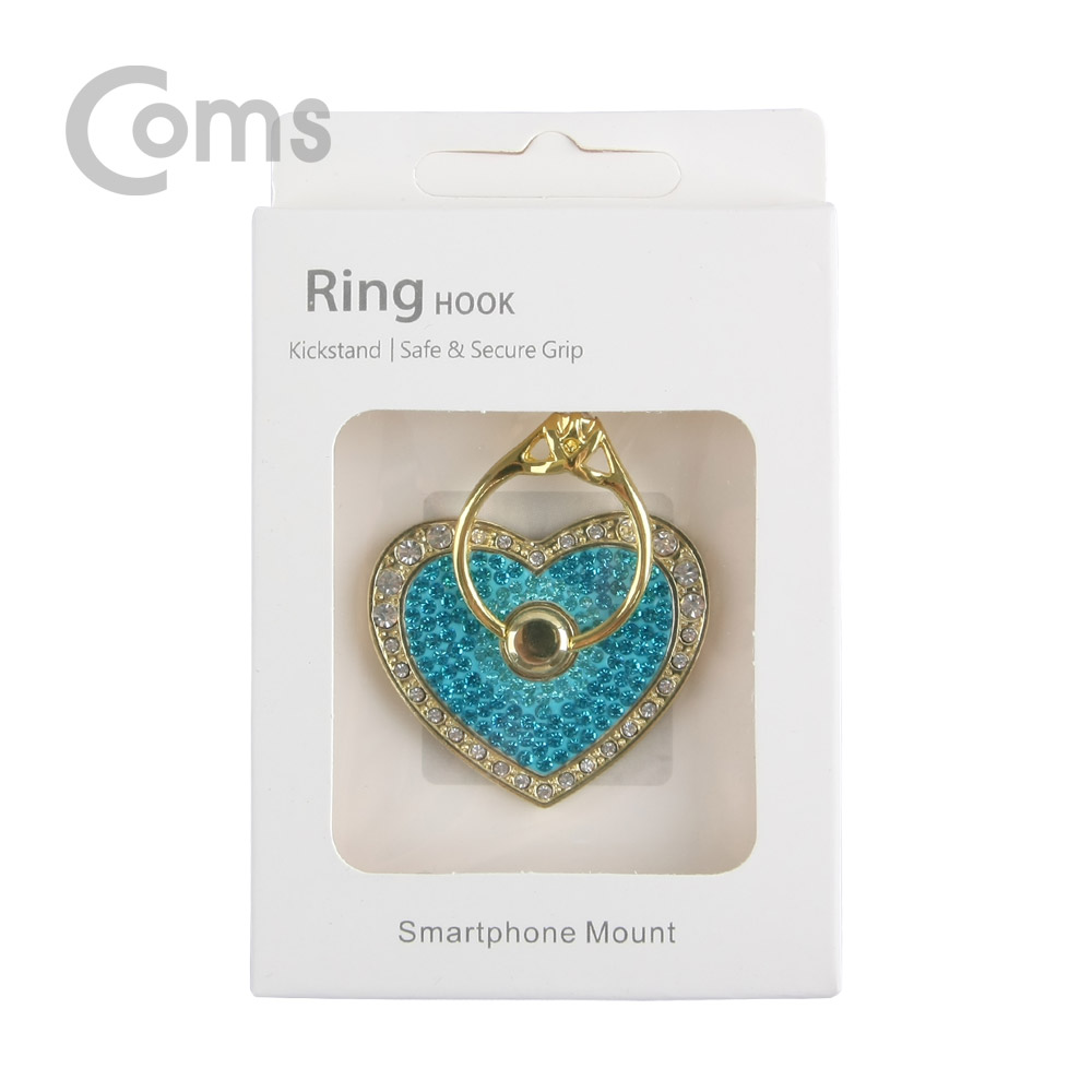 Coms 스마트폰 거치대(손가락 링) / 링 홀더 / 핑거 링, Yellow/Blue
