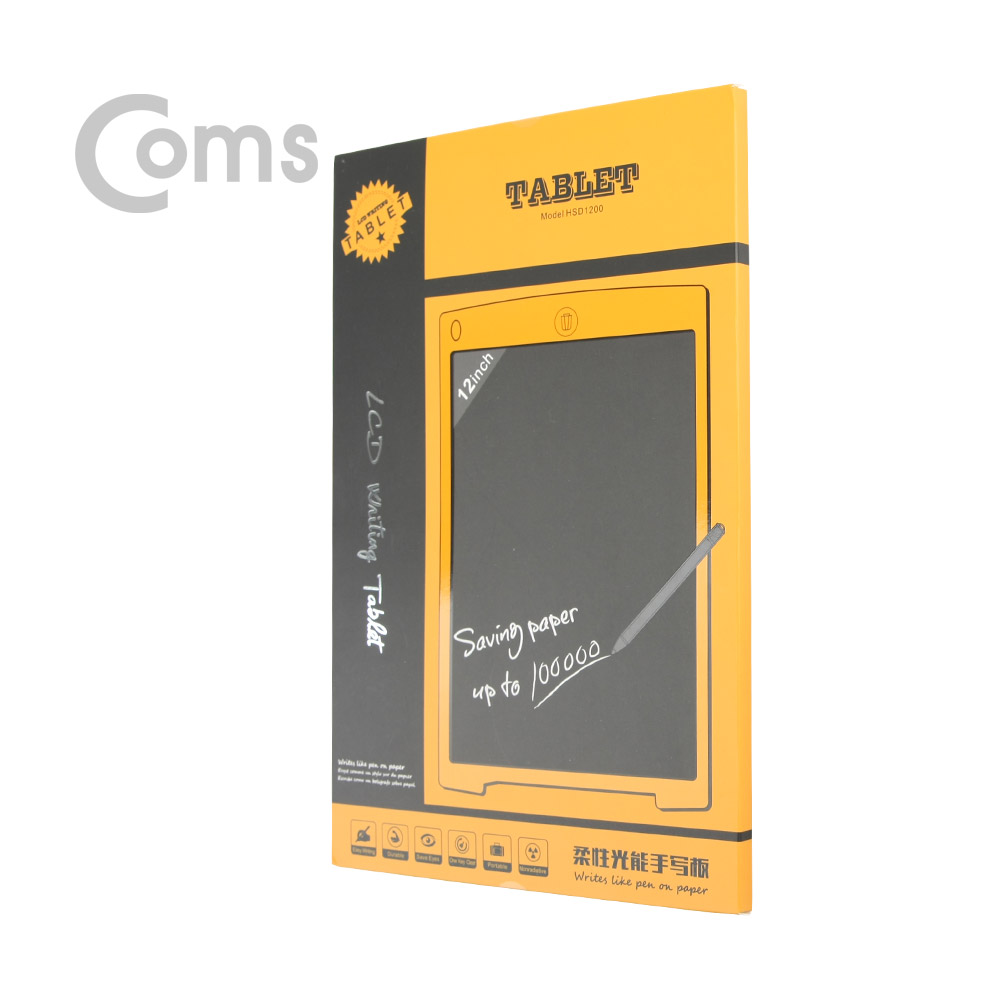 Coms 메모보드 12형 LCD/전자노트/전자 메모패드/전자칠판/친환경