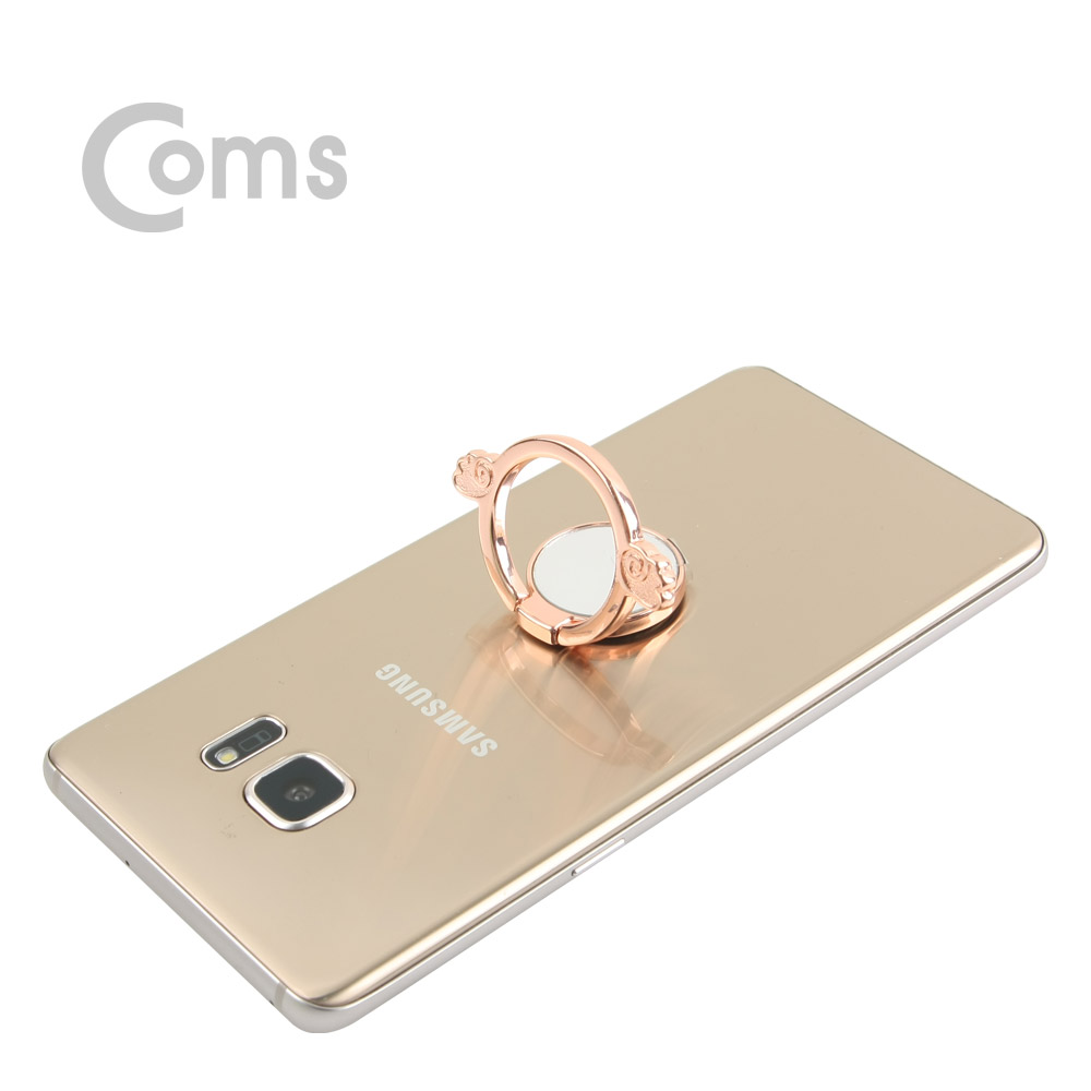 Coms 스마트폰 링 홀더/핑거링, 후면부착, 천사날개 / 거울장착