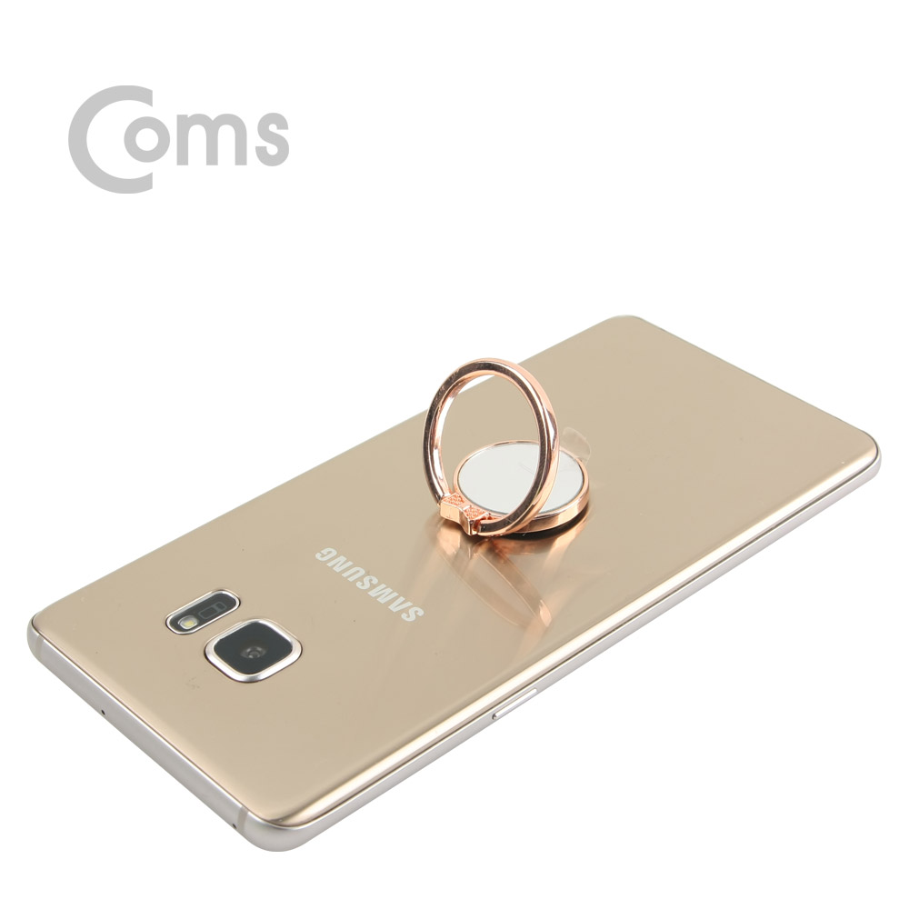 Coms 스마트폰 링 홀더/핑거링, 후면부착, 리본 / 거울장착