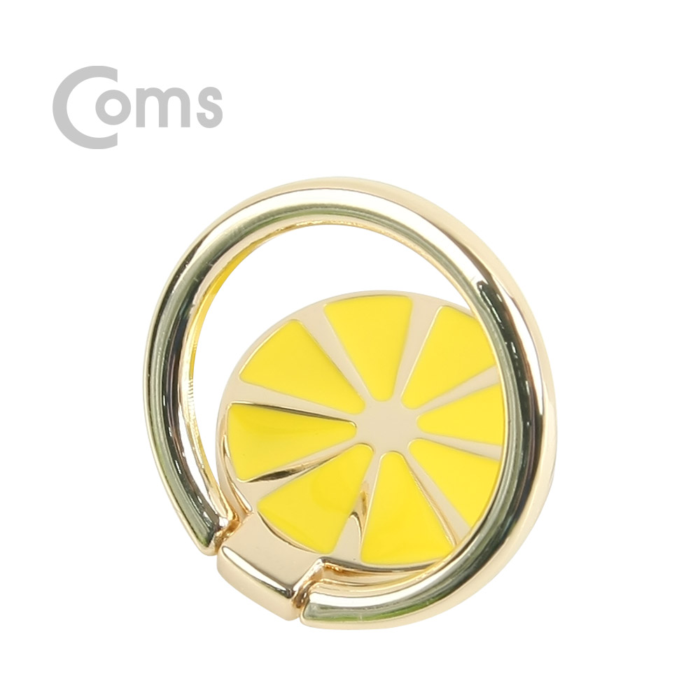Coms 스마트폰 링 홀더/핑거링, 후면부착, 레몬