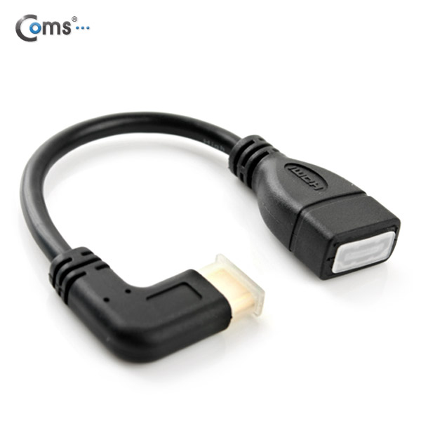 Coms HDMI 젠더(Mini HDMI M/HDMI F), 10cm 좌향꺾임(꺽임)