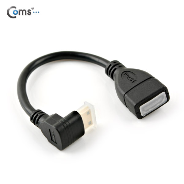 Coms HDMI 젠더(Mini HDMI M/HDMI F), 10cm 전방 상향 꺾임(꺽임)