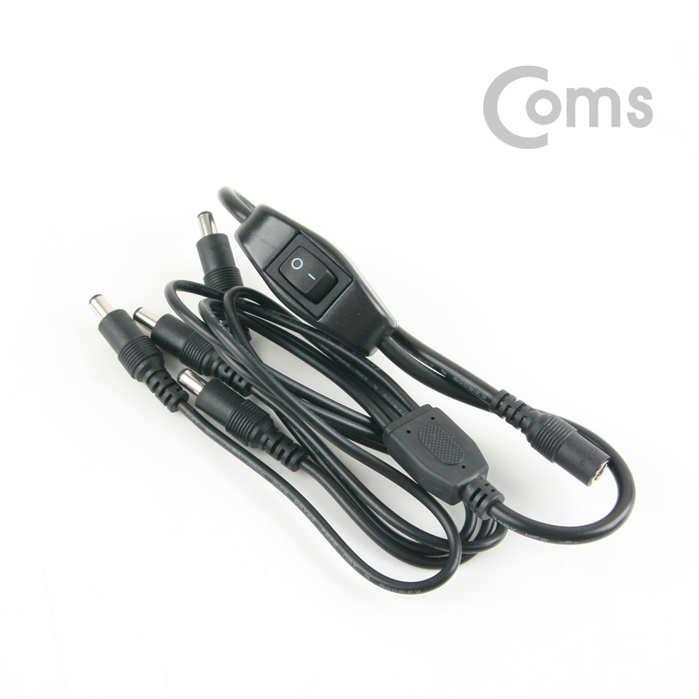 Coms DC-잭 4분배 전원 케이블 / 5.5-2.1, 70cm