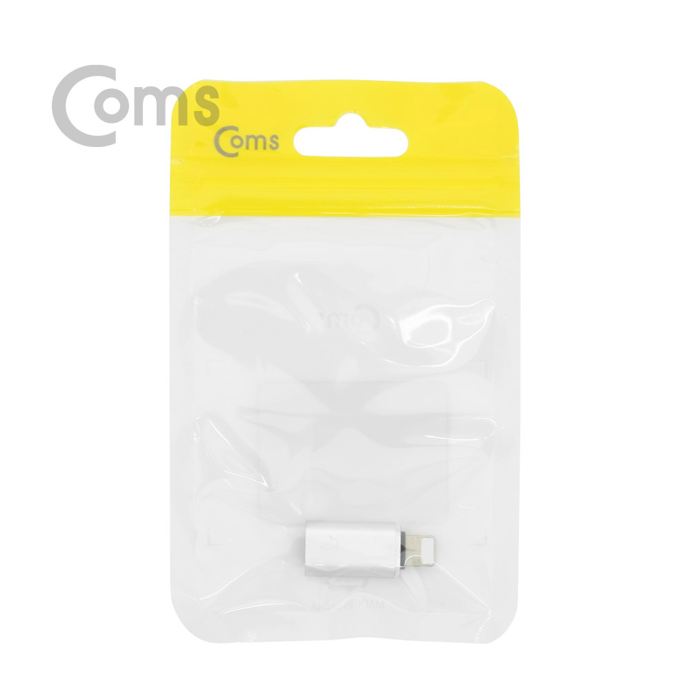 Coms IOS 8핀 (8Pin) USB 3.1 Type-C 변환 젠더(Type C F/8P M) Short, Sillver Metal