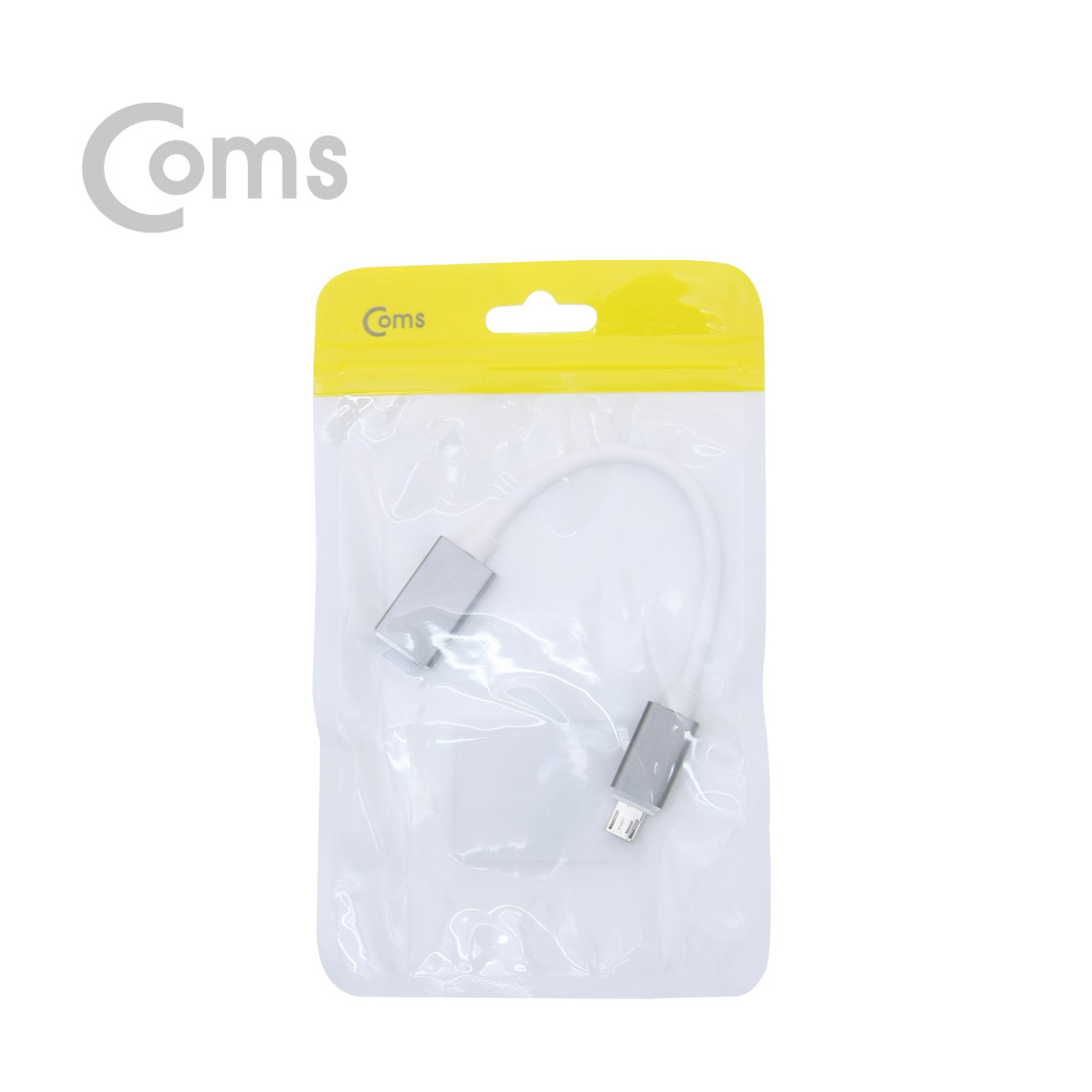 Coms 안드로이드 젠더 Micro 5Pin(M) to USB 3.0(F) 20cm Black/Metal
