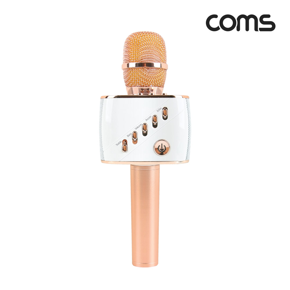 Coms 명품 휴대용 블루투스 노래방 마이크 / 5Wx2 스피커겸용(AUX/에코/볼륨/USB 충전)/ evn1