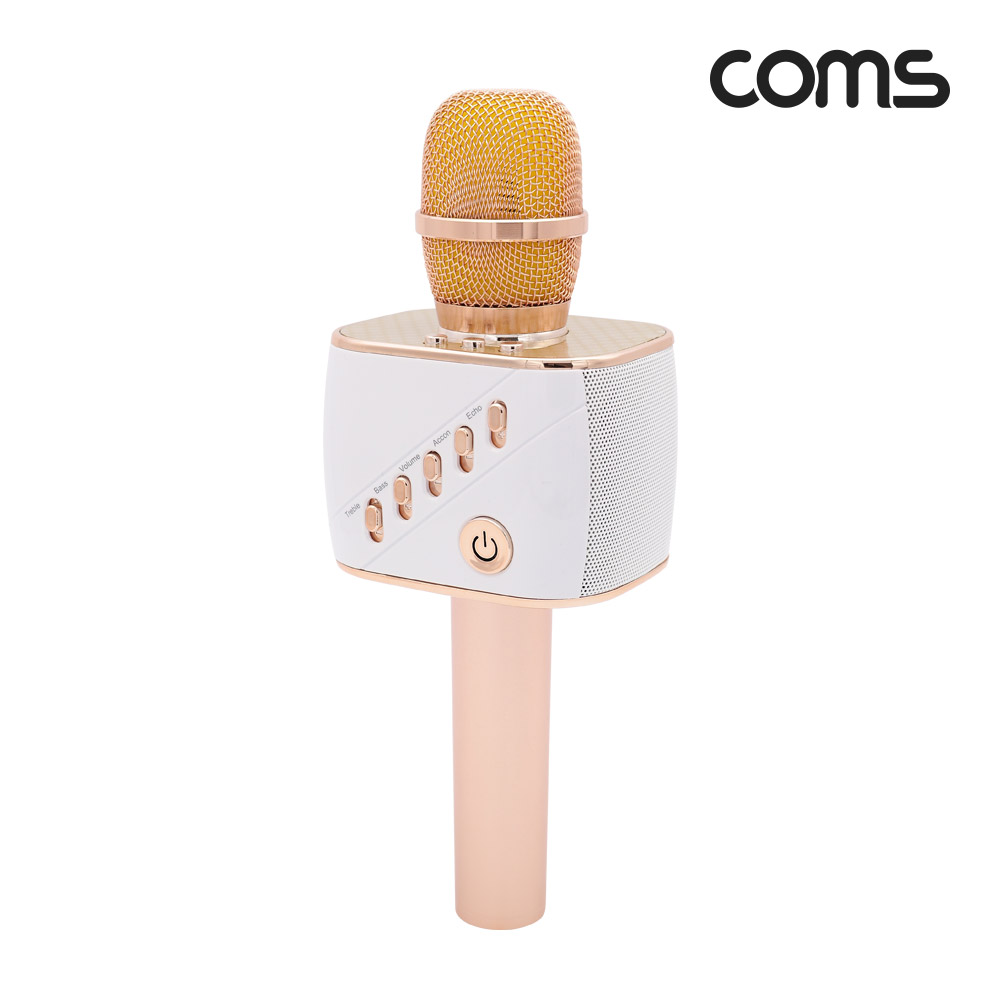 Coms 명품 휴대용 블루투스 노래방 마이크 / 5Wx2 스피커겸용(AUX/에코/볼륨/USB 충전)/ evn1