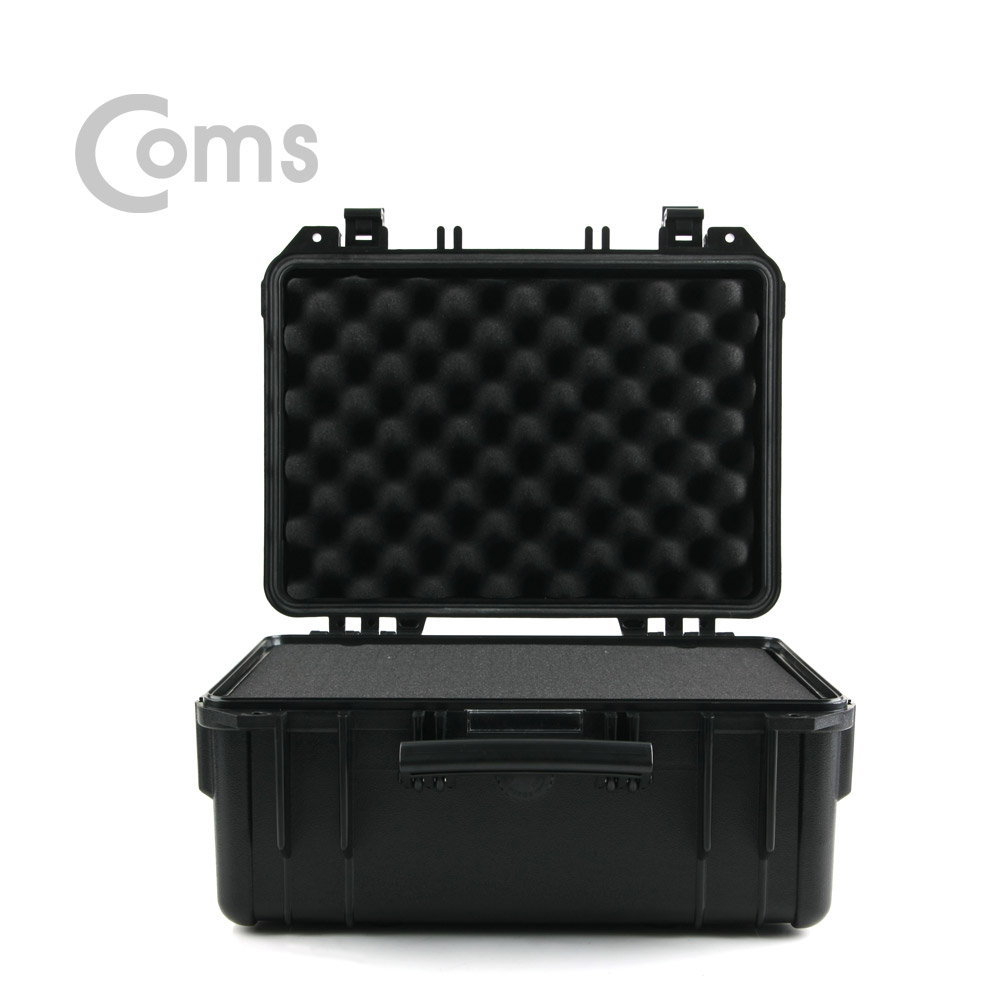 Coms 하드 케이스(생활방수) / 충격방지 / Black - 384x309x179mm / HDD