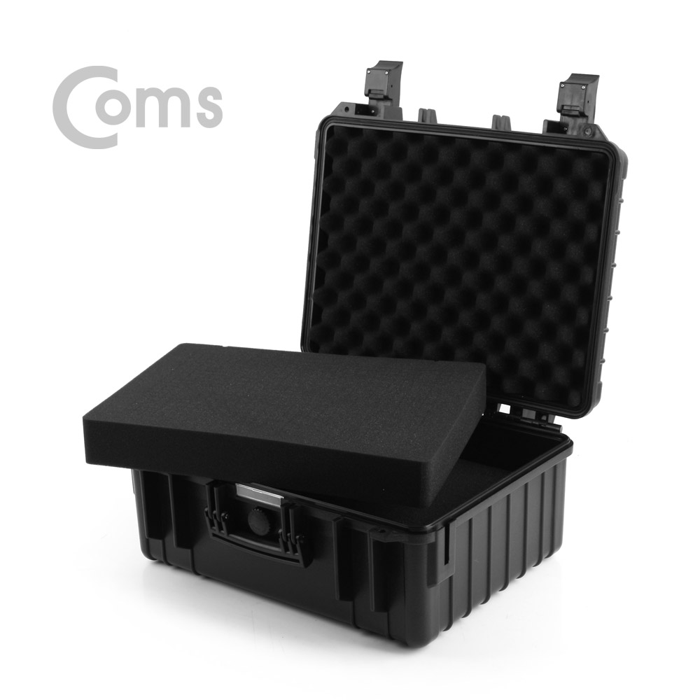 Coms 하드 케이스(생활방수) / 충격방지 / Black / 444x369x199mm / HDD