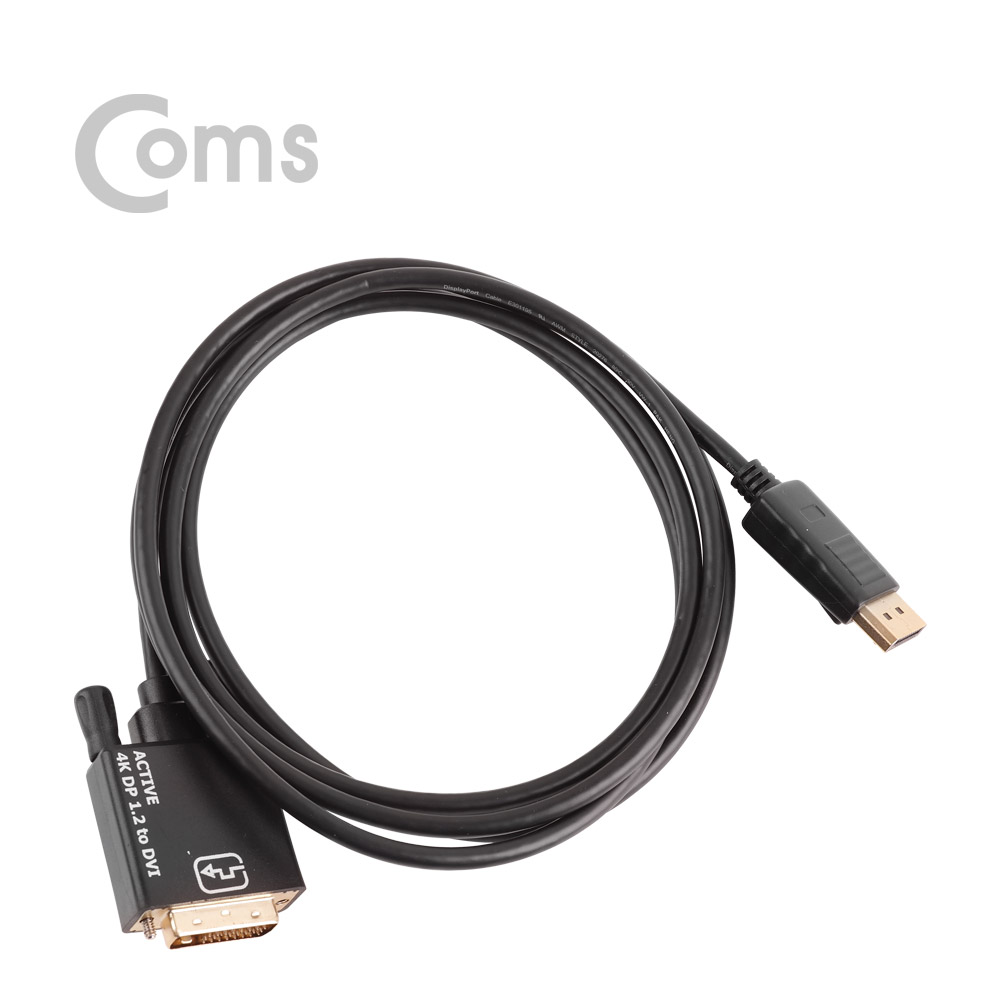 Coms 디스플레이 포트 to DVI 케이블 DP1.2지원 / 4K 지원 / 2M/DisplayPort