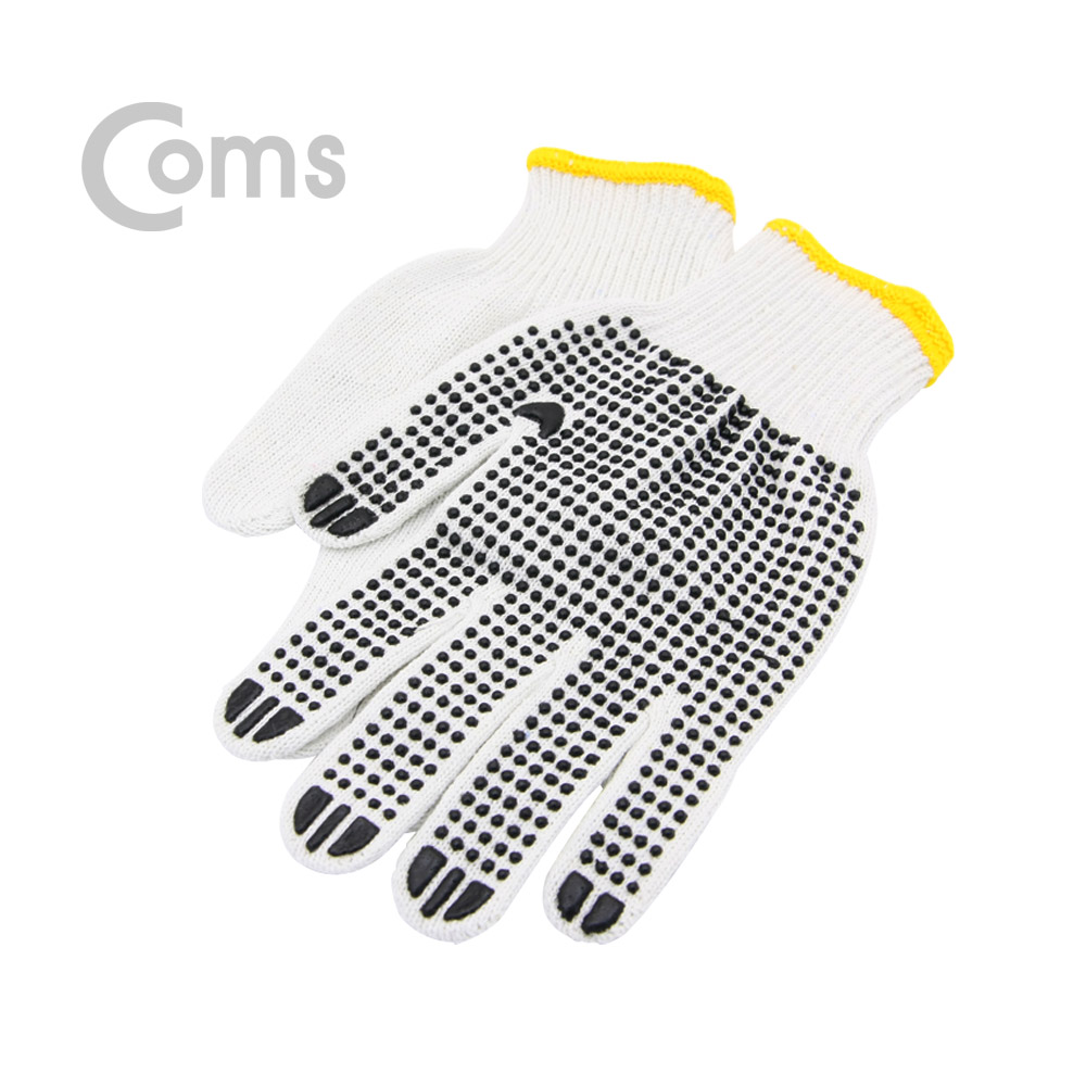 Coms 도트 반코팅 장갑 / 미끄럼 방지 / 그립