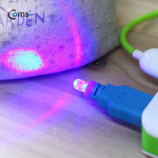 Coms USB LED 램프, Blue (USB A/M형)
