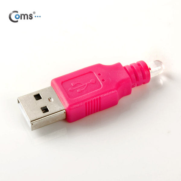 Coms USB LED 램프, Pink (USB A/M형)