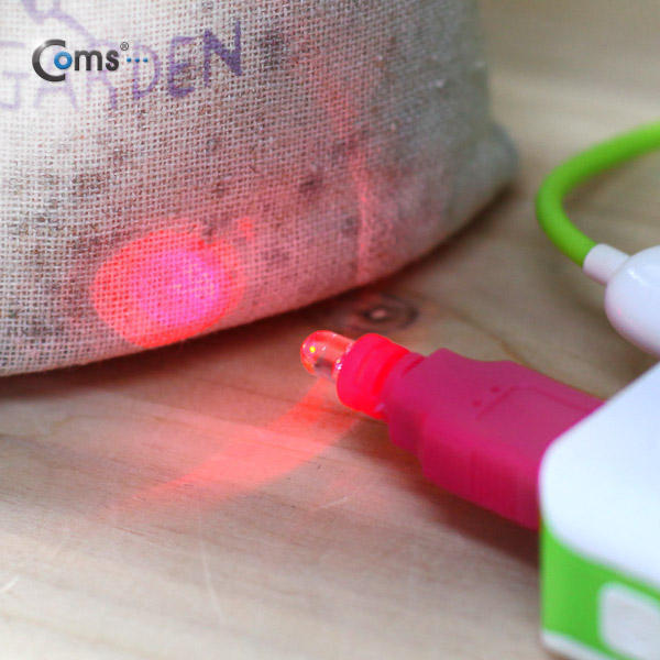 Coms USB LED 램프, Pink (USB A/M형)